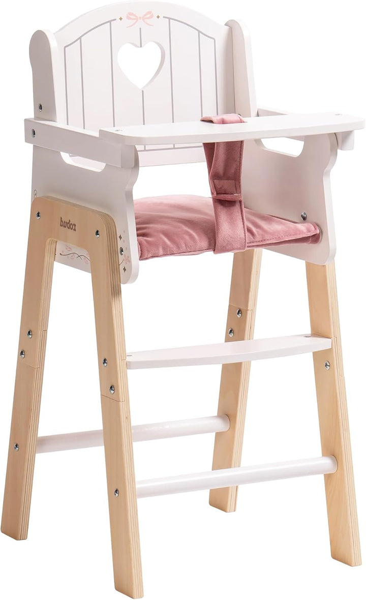 Wooden Baby Doll Crib, Baby Doll Bed Toys, for Dolls up to 18 Inch, Doll Accessories - with Mattress, Pillow, Quilt, Gift for Boys & Girls, Ages 3+