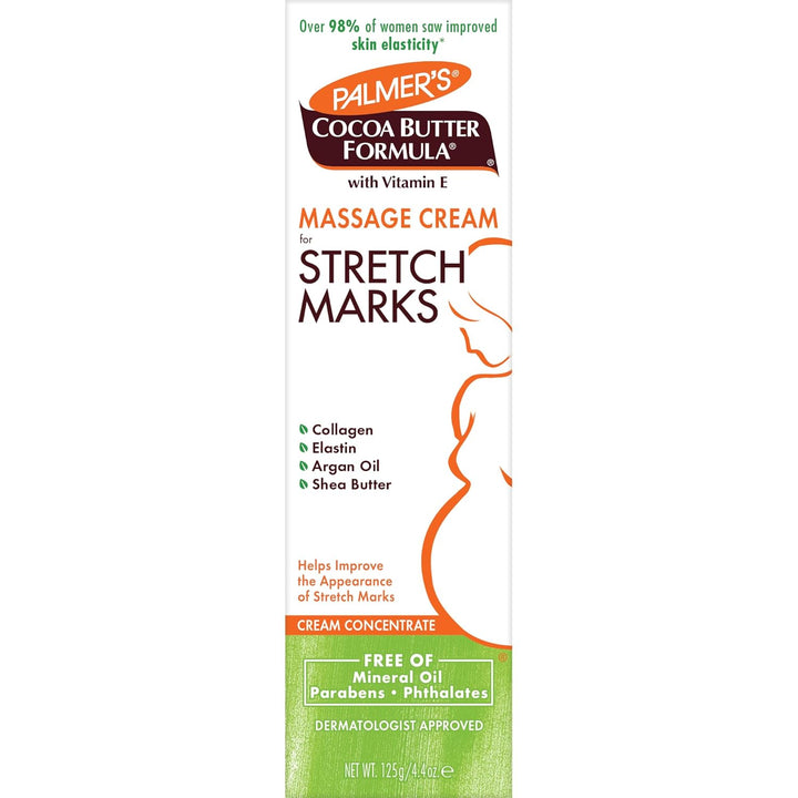 Cocoa Butter Formula Massage Cream for Stretch Marks and Pregnancy Skin Care, 4.4 Ounces (Pack of 2)