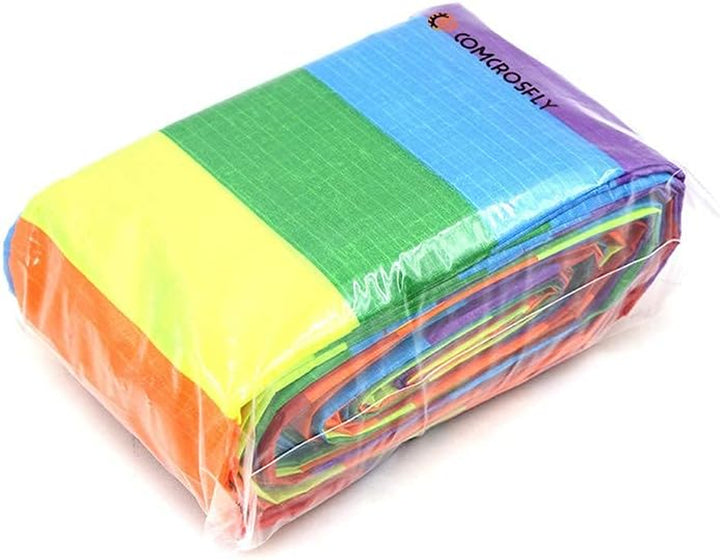 Rainbow Kite Tube Tail Outdoor Windsock with Connector, 65-Feet Kite Tail