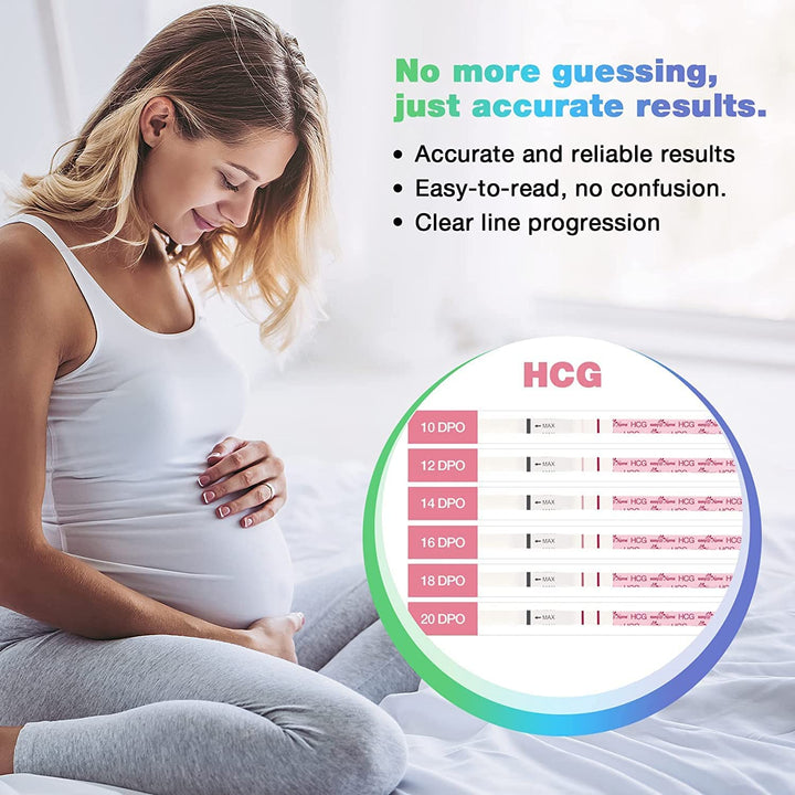 Ovulation & Pregnancy Test Strips Kit: 25 Ovulation Tests 10 Pregnancy Tests & 35 Large Urine Cups - Powered by Premom Ovulation APP | 25LH + 10HCG + 35 Urine Cups