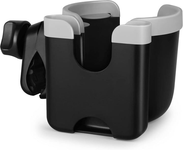 Stroller Cup Holder with Phone Holder, Bike Cup Holder, Universal Cup Holder for Uppababy Nuna Doona Strollers, 2-In-1 Cup Phone Holder for Stroller, Bike, Wheelchair, Walker, Scooter