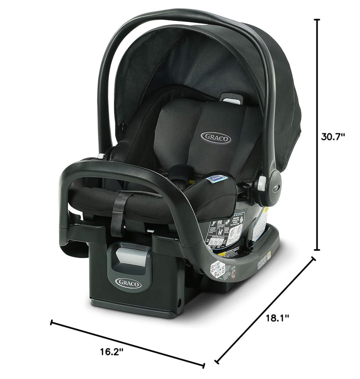 Snugride Snugfit Infant Car Seat, anti Rebound Bar for Extra Safety, No-Rethread Harness, LATCH Equipped, Baby Car Seat, Gotham