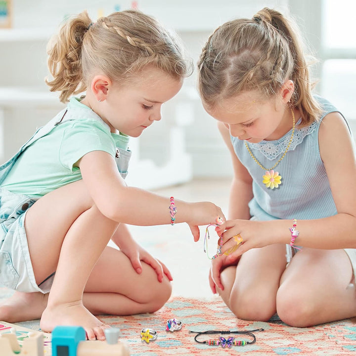 Kids Jewelry for Little Girl Toys 4-6 4-5, Toddler Jewelry Set for Costume & Dress up Ages 6-8, Play Rings Necklace Bracelets for Toddlers, Unicorn Gifts for 3-5 5-7 3 4 5 6 7 8 Year Old Gift Ideas