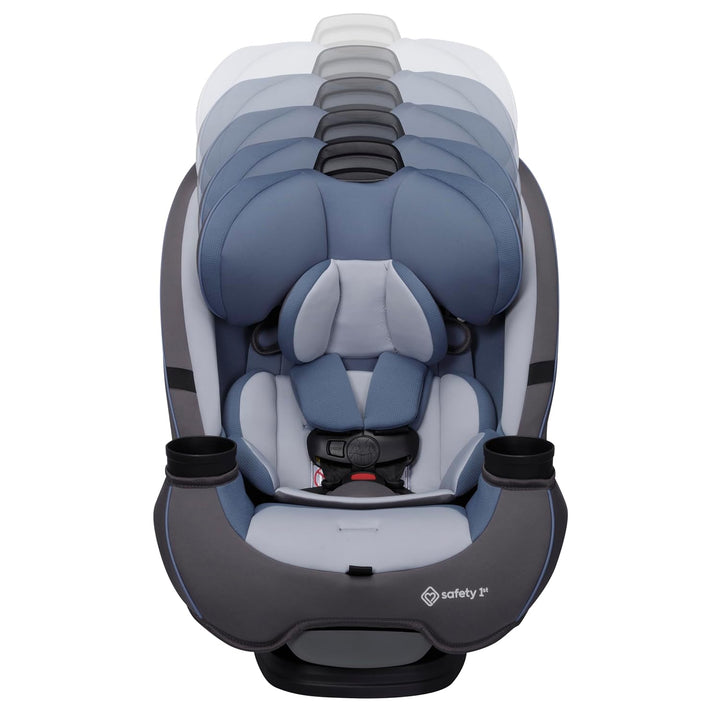 Grow and Go All-In-One Slim Convertible Car Seat, Rear Facing, 5-40 Lbs, Forward Facing (30–65 Lbs), High Back Booster Seat 40-100 Pounds, Alaskan Blue