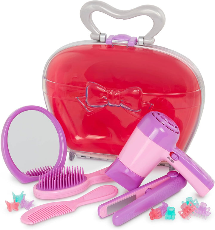– Play Circle – Hair Dryer with Sounds & Air – Carrying Case – Salon Accessories – Pretend Play Toys – Beauty Shop – 3+ Years(15 Pieces)
