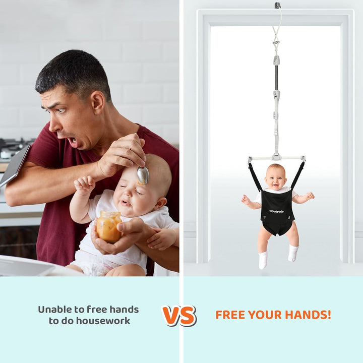 Baby Door Jumper, 2 in 1 Baby Walking Harness, Baby Jumper with Adjustable Height, Ages 6 Months +