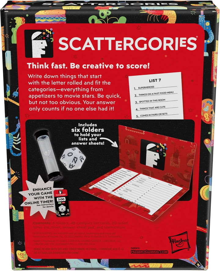 Scattergories Classic Game, Party Game for Adults and Teens Ages 13 and Up, Board Game for 2+ Players