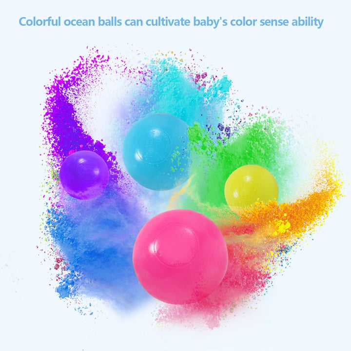 200/500/1000/2000 Count Plastic Soft Plastic Ball Pit Balls Colorful Play Pit Balls for Pet Dogs Ball Pit 2.2" Large Phthalate Free Bpa Free Balls for Toddlers 1-3 Baby Kids