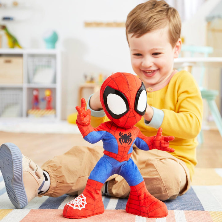 Marvel Dance 'N Crawl Spidey, Interactive Plush Toy with 20 Phrases & Sounds, 2 Songs, Super Hero Toys for Kids 3 & Up