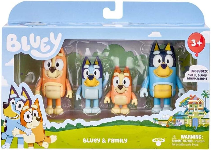 Figure 4-Packs, Halloween, 2.5" Poseable, Bingo, Chloe & Lucky Dressed in Halloween Costumes, with Accessories, Kids Can Recreate Their Favorite Moments