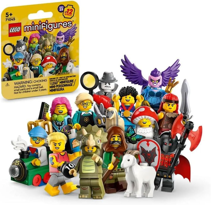 Minifigures Series 25 Collectible Figures, Surprise Adventure Toy Building Set for Independent Play, Gift Idea for Boys, Mystery Figures, Girls and Kids Aged 5 Years Old and Up, 71045
