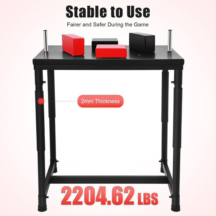 Professional Arm Wrestling Table, 35.4"X25.6"X39.4 Standard Arm Wrestling Battle Table Ideal for Home Gym, Training, and Competitions