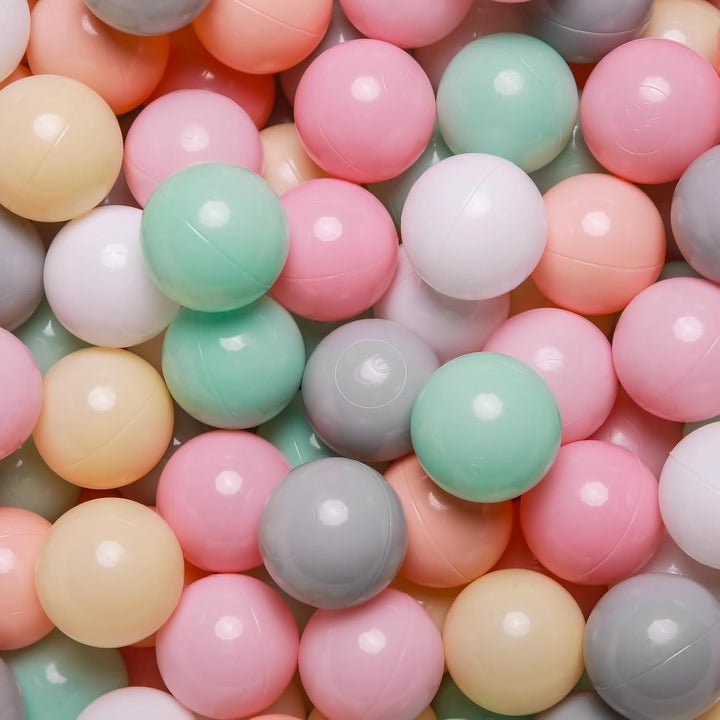 Ball Pit Balls for Toddlers,100Pcs 2.15Inch Crawl Balls BPA Free Crush Proof Playballs Soft Plastic Bals for Toddler, Pool Tent Party Favors Summer Water Bath Toy