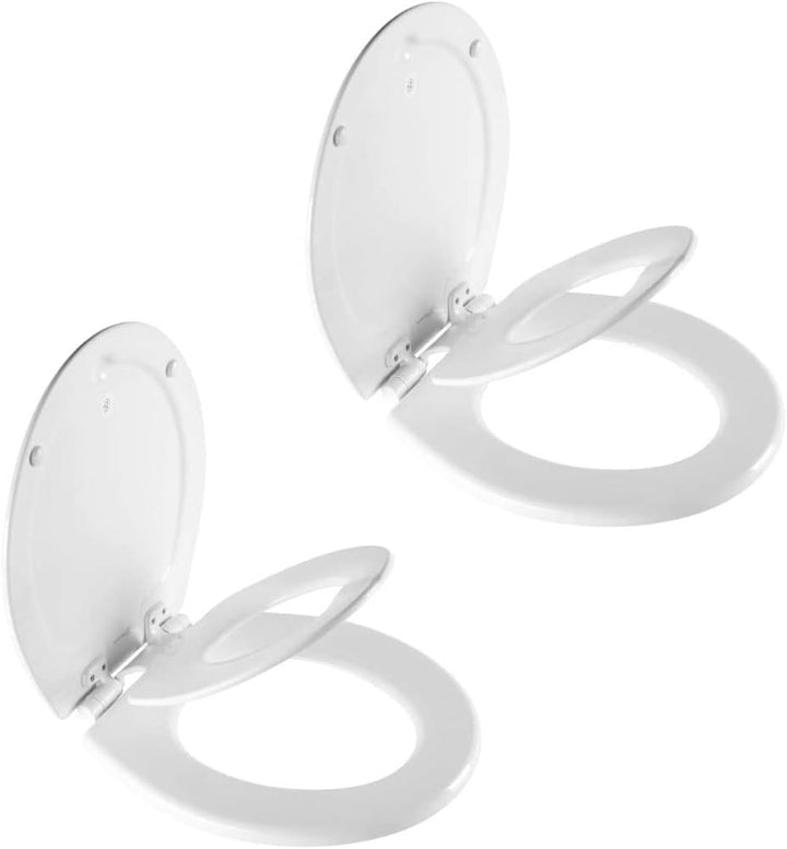 Nextstep2 Toilet Seat with Toddler Potty Training Seat Built-In, Slow Close, Easy Clean, Magnetic Removable Kids Seat, Made in USA, ROUND, White
