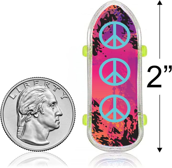 Mini Finger Skateboards for Kids (Bulk Pack of 144) Durable Finger Boards in Assorted Designs, 2 Inch Fingerboard Skateboard Party Favors, Goody Bag Fillers