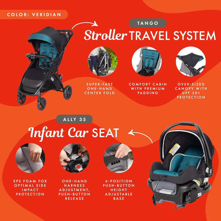 Tango™ Stroller Travel System with Ally™ Infant Car Seat, Veridian