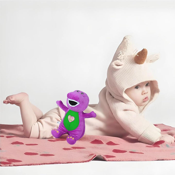 Barney Toys Singing Friend Barney Stuffed Animals Dinosaur Barney Singing I Love You Children'S Plush Puppet Toy （10In）
