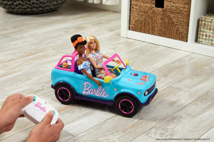 Hot Wheels RC SUV, Remote-Control Pink Vehicle That Fits 2 Fashion Dolls & Accessories, Includes Kid-Applied Stickers for Customization