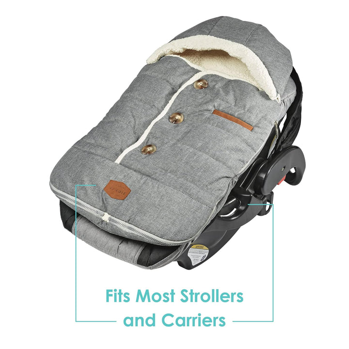- Urban Bundleme, Canopy Style Bunting Bag to Protect Baby from Cold & Winter Weather in Car Seats & Strollers, Graphite, Infant, Grey