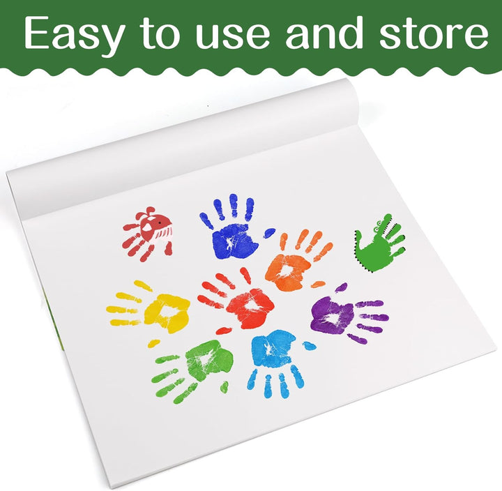 36 Sheets Finger Paint Paper 11 X 14 Inches, Paint Pad for Kid, Fingerpaint Paper for Toddlers and Kids, Toddlers Art Supplies, Art Painting Pad Set for Finger Painting, Drawing