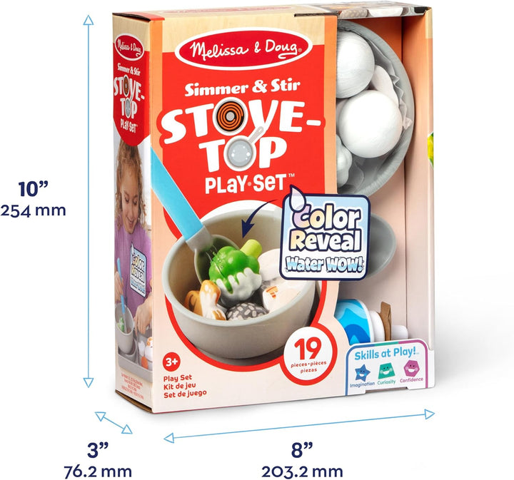 Simmer & Stir Stovetop Play Set with Water Wow!® Color Reveal Play Food Preschool Toy Ages 3+