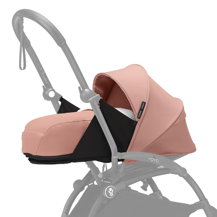 YOYO 0+ Newborn Pack, Taupe - Includes Mattress, Extendable Canopy & Five-Point Harness - Requires YOYO3 Frame (Sold Separately)