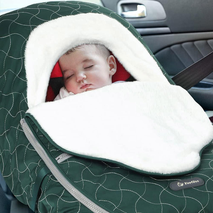 Baby Stroller Bunting Bags Winter Carseat Canopies Cover to Protect Baby from Cold Wind, Super Warm Plush Fleece Baby Carrier Cover for Infant Boys Girls