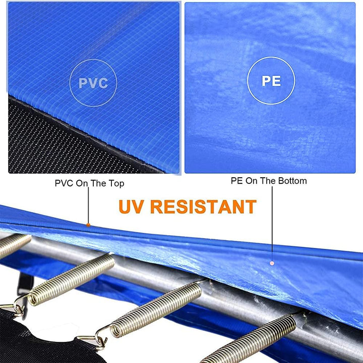 Trampoline Replacement Pad Safety Spring Cover, No Holes for Pole, Universal Fits for 10Ft 12Ft 14Ft Frames, Waterproof Trampoline Accessories Spring Pad