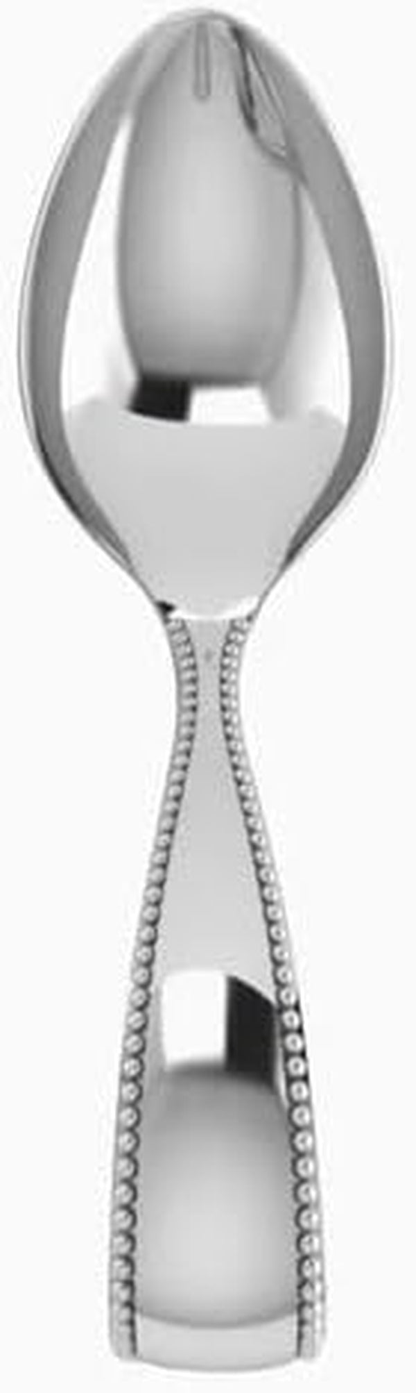 Sterling Silver Beaded Loop Feeding Spoon - Premium Quality Food Grade Standard .925 Solid Sterling Silver Spoon - Engravable Gift for Baby with a Beautiful Gift Box