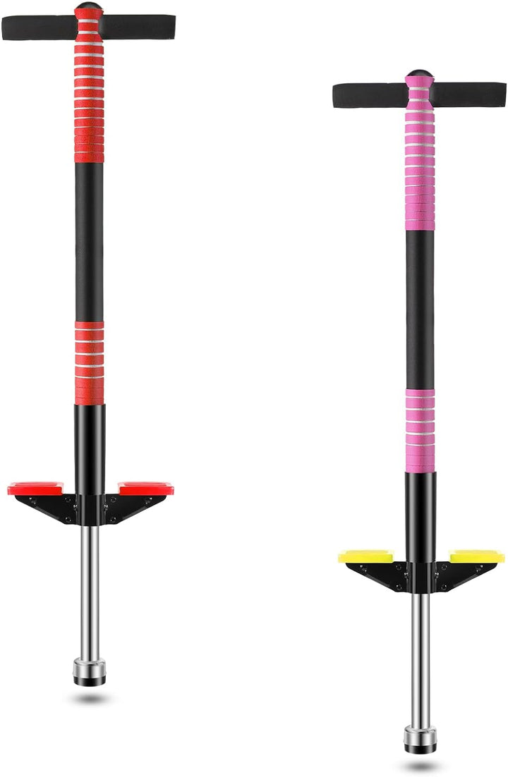 2 Pack Pogo Stick for Kids Age 6 and Up, Suitable for 40-80 Lbs, Soft Foam Jump Stick, Pogo Stick for Beginners Kids Exercise Body Balance Keep Healthy (Green and Blue)