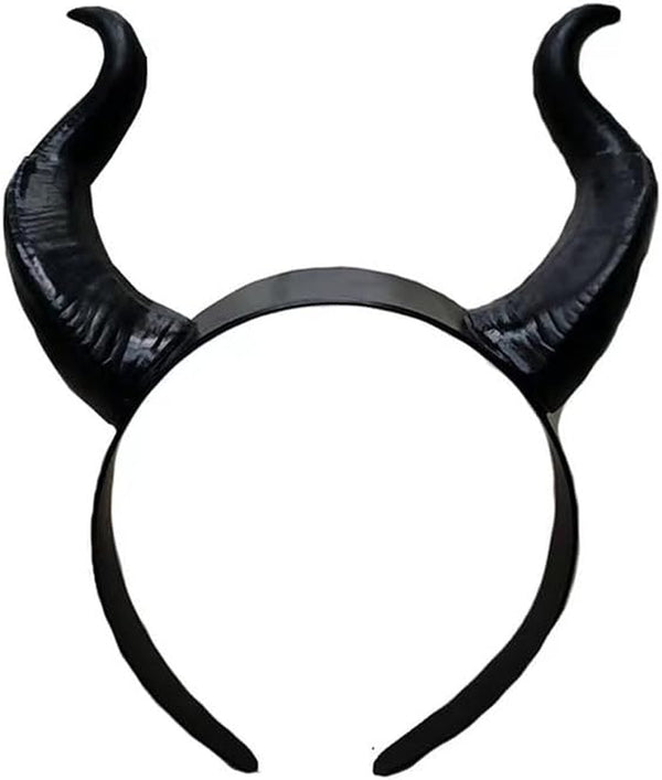 Devil Horns Headband Halloween Hairband, Cosplay Costume Hair Hoop, Hair Accessory for Halloween Parties, Rave