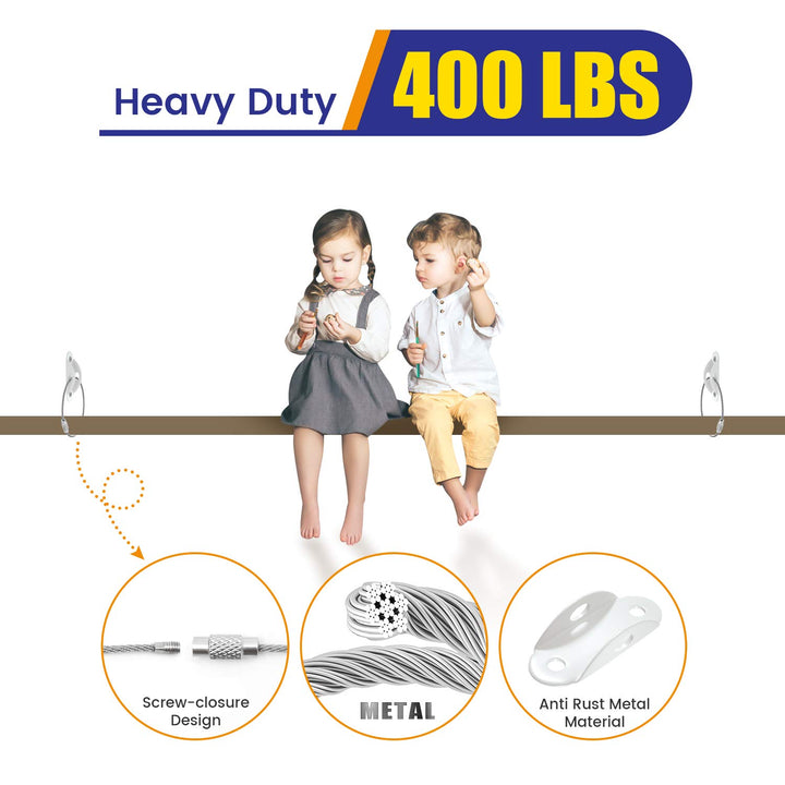 10 Pack Furniture Anchors for Baby Proofing, anti Tip Furniture Wall Anchors, Secure 400 Pounds Cabinet, Bookcase, Dresser to Wall, Earthquake Furniture Straps for Child Safety