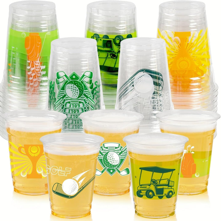 50 Race Car Birthday Party Decorations, 12Oz Checkered Flag Racing Party Disposable Plastic Cups for Boys Fast One Two Birthday Car Party Favors Supplies