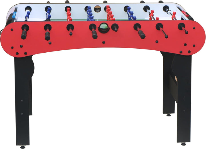 Enhance Family Fun with Indoor Foosball Table, Durable MDF & Steel Construction, for Kids and Adults, White and Red