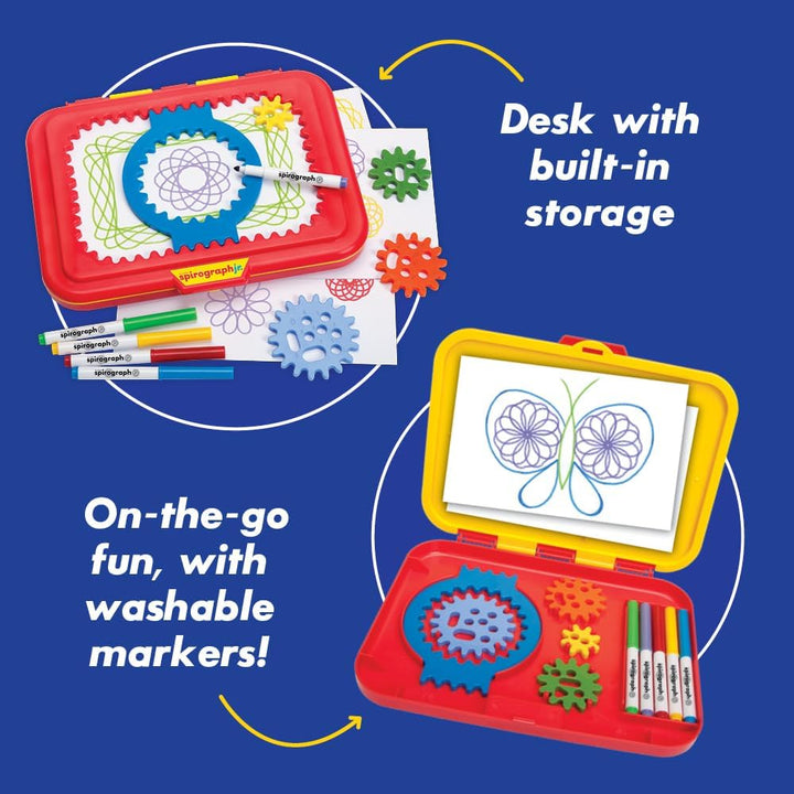 Jr. — Jumbo Sized Gears Classic Retro Toy for Spiral Drawing Art Design Toy Kit for Smaller Hands — for Kids Ages 3 and Up