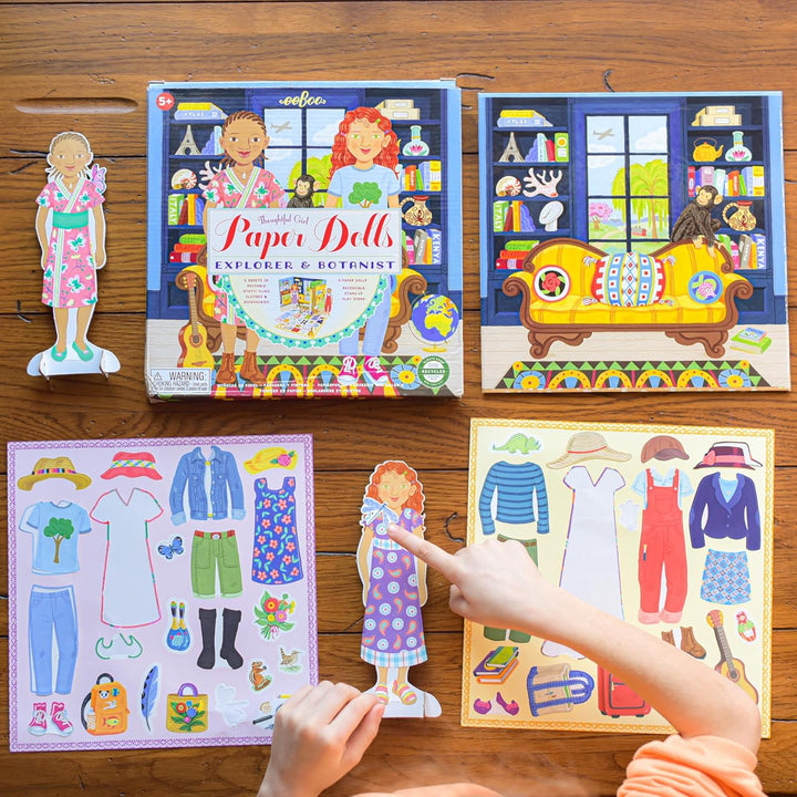 : Paper Dolls: Explorer & Botanist - Includes 2 Paper Dolls, Stand up Scene & Stickers, Kids Ages 5+