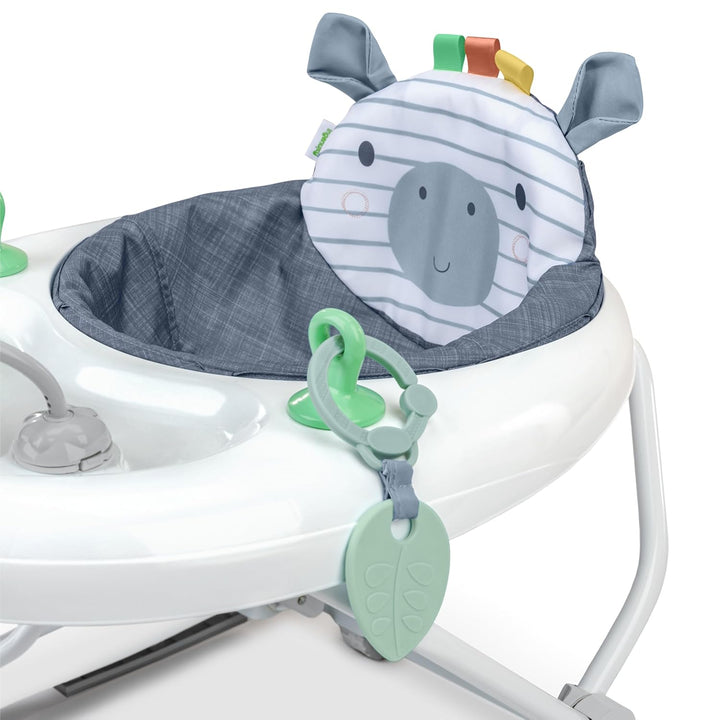 Smooth Strides Activity Baby Walker - Chambray, Developmental Walker, 3 Adjustable Heights, Toys Included, 6M-12M