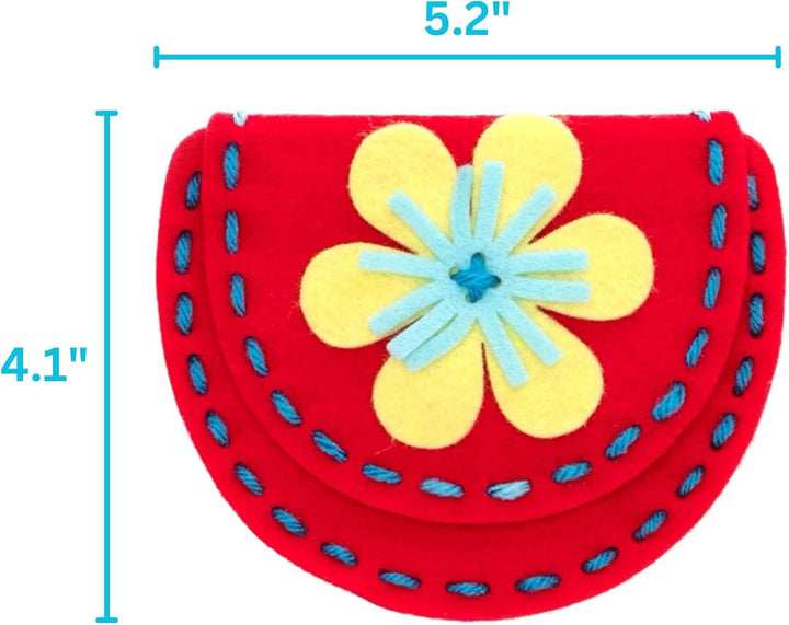Sew Your Own Purses - Sewing Kit for Kids Ages 4-8 plus - Felt Crafts - Helps Develop Fine Motor Skills - DIY Kit with 6 Purses & Accessories