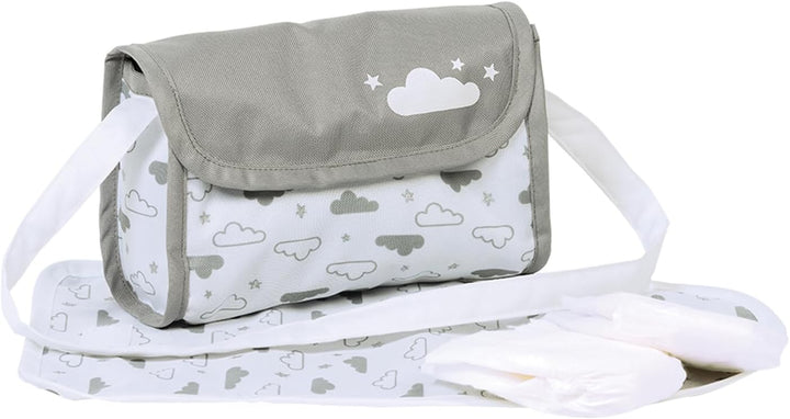 Baby Doll Diaper Bag with Color Changing Design, Sturdy Straps, Includes Changing Mat and 2 Doll Diapers (Fits 13" Dolls), Birthday Gift for Ages 3+ - Sunny Days