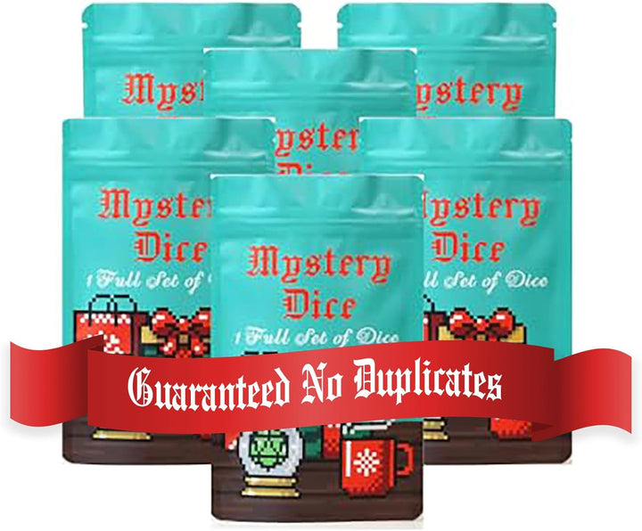 Mystery Dice, DND Dice Set of 7 Polyhedral Dice, Wide Range of Patterns, Gaming Dice, Suitable for Role Playing, Table Games (Mystery Pack of 1)