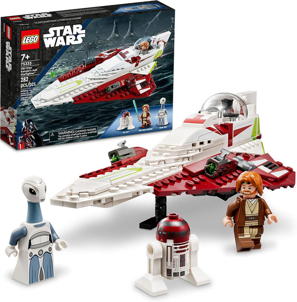 Star Wars Obi-Wan Kenobi'S Jedi Starfighter 75333 Building Toy Set - Features Minifigures, Lightsaber, Clone Starship from Attack of the Clones, Great Gift for Kids, Boys, and Girls Ages 7+
