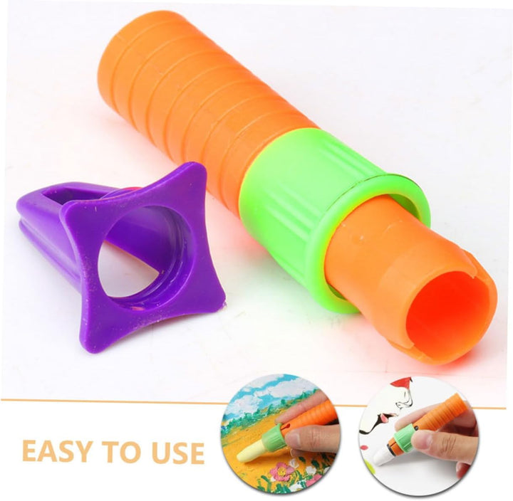 30Pcs Crayon Holder with Sharpener Pencil Lengthener for Effortless Drawing and Sketching Art Tool for Creative Freedom