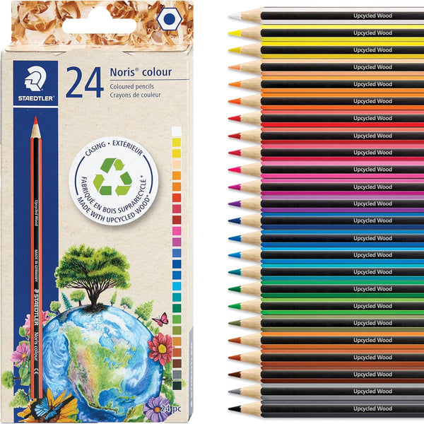 Colored Pencils Set (24-Pack) for School Supplies - Break-Resistant Lead, Sustainably Made, Vibrant Colors for Artists & Students