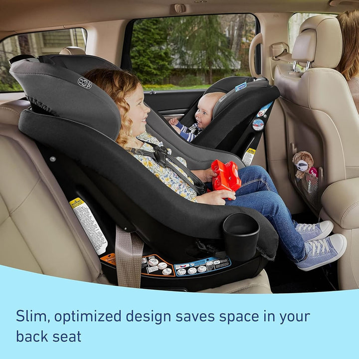 Contender Slim Convertible Car Seat, West Point, Space-Saving Design, Lightweight and Compact