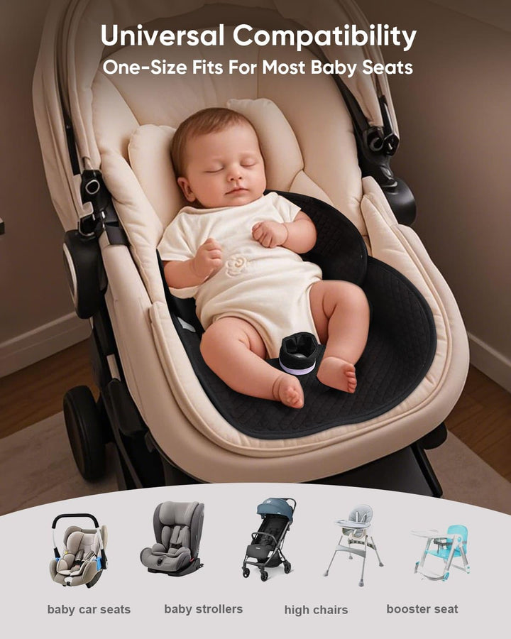 Baby Potty Training Car Seat Protector 2 Pack, Waterproof Car Seat Liner for Potty Training Toilet, Baby Infant Toddler Piddle Pad Fits for Carseat, Stroller, Highchair - 2 Pack, Black