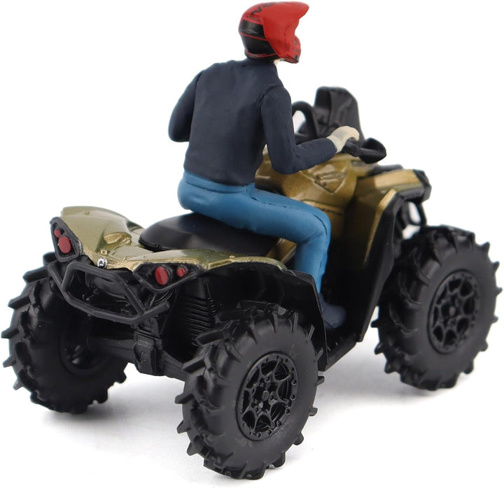 BRP Bombardier Models 1:32 Scale Diecast Replica Can-Am Renegade X Mr 1000R, Liquid Titanium & Magma Red | Item 60010
