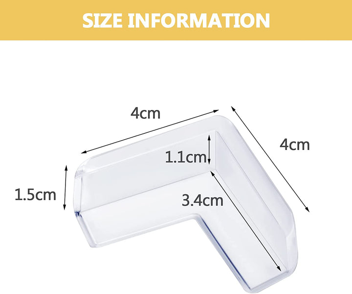 8 Pack Corner Protector for Baby, Clear Furniture Corner Guard & Edge Safety Bumpers for Table Edges & Sharp Corners - Baby Proofing (L Shape)