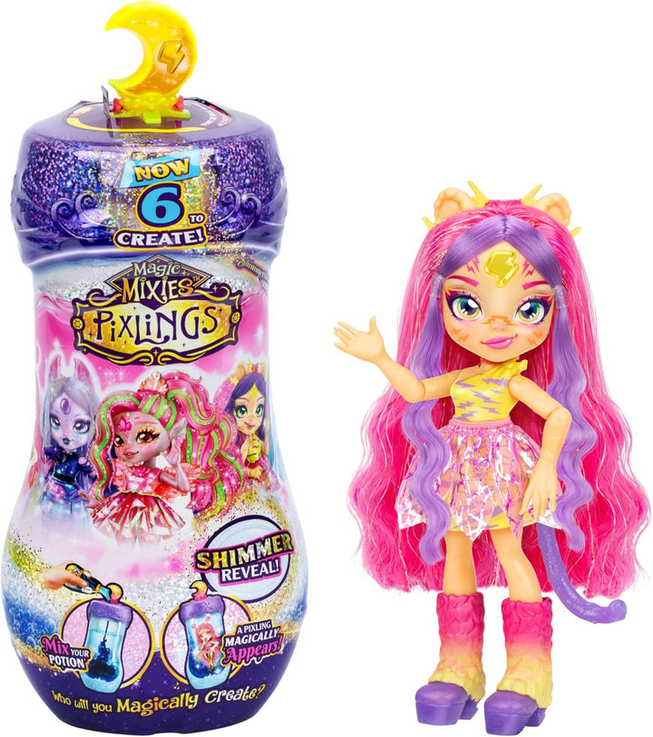 Pixlings Shimmerverse Series, Create & Mix Magic Potion to Magically Reveal Marena the Ice Mermaid, This Beautiful 6.5" Shimmerverse Pixling Fashion Doll Appears inside the Potion Bottle