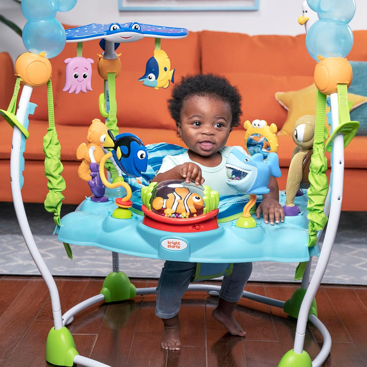 Disney Baby Finding Nemo Sea of Activities Baby Activity Center Jumper with Interactive Toys, Lights, Songs & Sounds, 6-12 Months (Blue)
