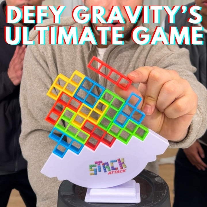 Stack Attack - Fun for Kids and Adults, Stacking Balance Game, Perfect for Family Game Night, Classrooms, Portable for Travel, Popular Social Media Games, Ages 3+